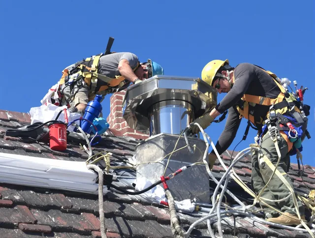 Protective chimney cap installed by Fullerton Chimney Sweep in Fullerton, CA