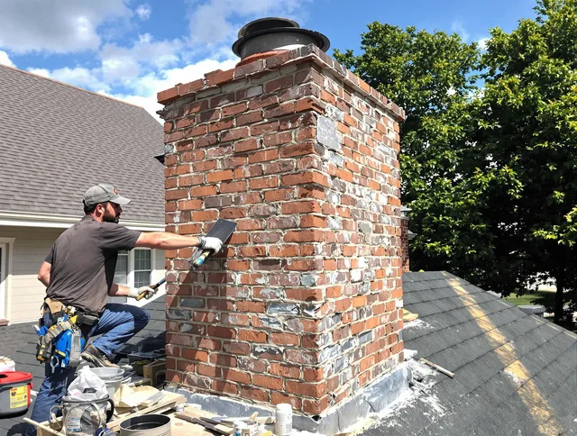 Completed chimney rebuild by Fullerton Chimney Sweep in Fullerton, CA