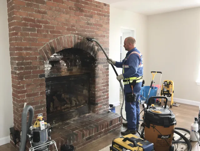Fullerton Chimney Sweep expert performing detailed chimney sweep in Fullerton, CA