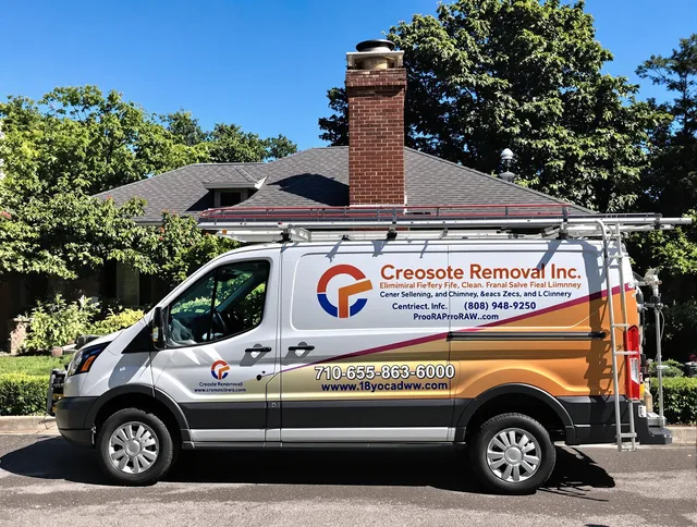 Fullerton Chimney Sweep technician removing creosote safely in Fullerton, CA