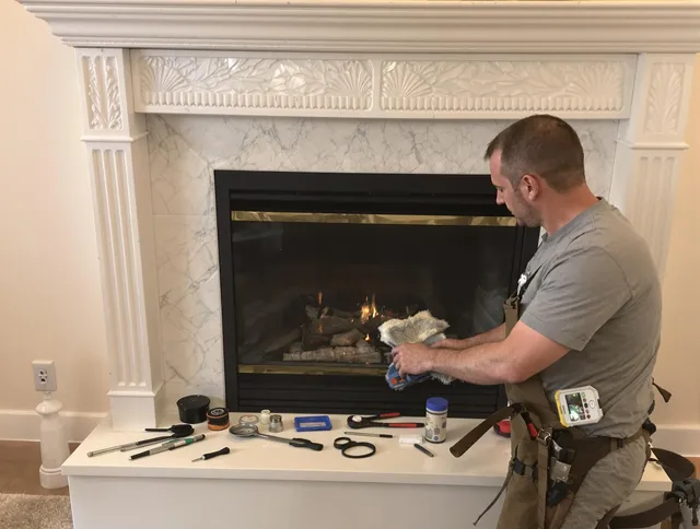 Fullerton Chimney Sweep performing fireplace maintenance in Fullerton, CA