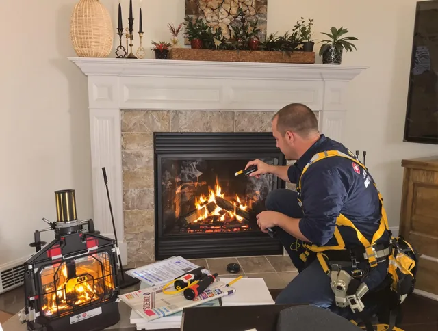 Safety-focused fireplace inspection by Fullerton Chimney Sweep in Fullerton, CA